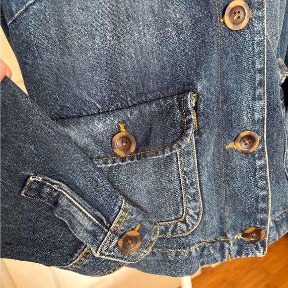 Boden blue denim button-up jacket - Picture 14 of 14